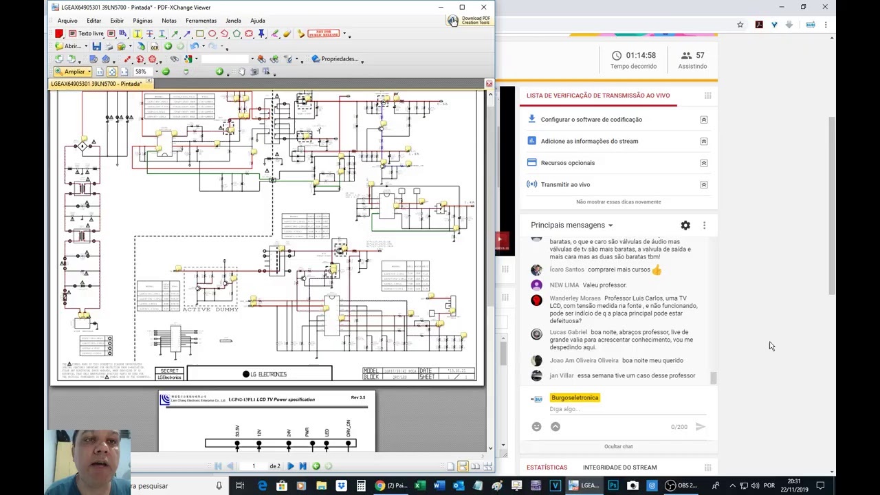 Conversando sobre a Fonte da TV LG 39LN5700