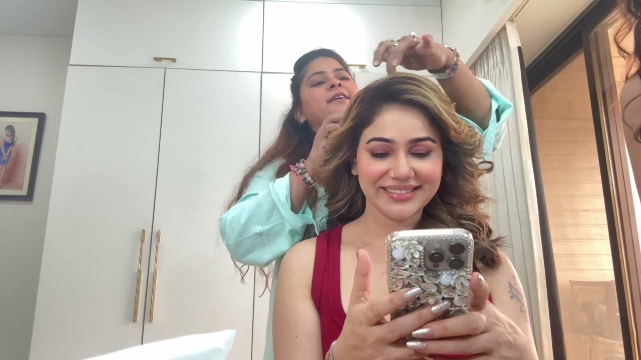 kangnasharma16 o #love #hairstyle #makeup  @HairstylistSalmaSayyed  my work  celebrity Hair 