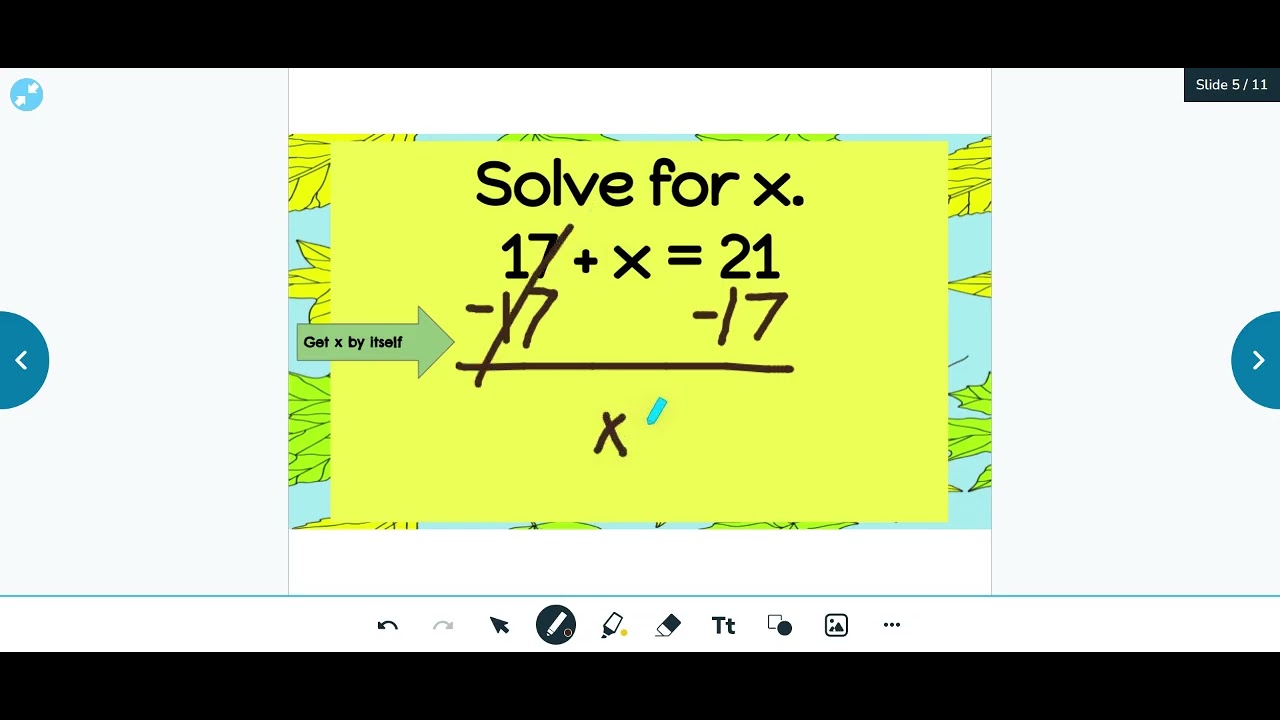 Solving Add/Sub Equations Nearpod