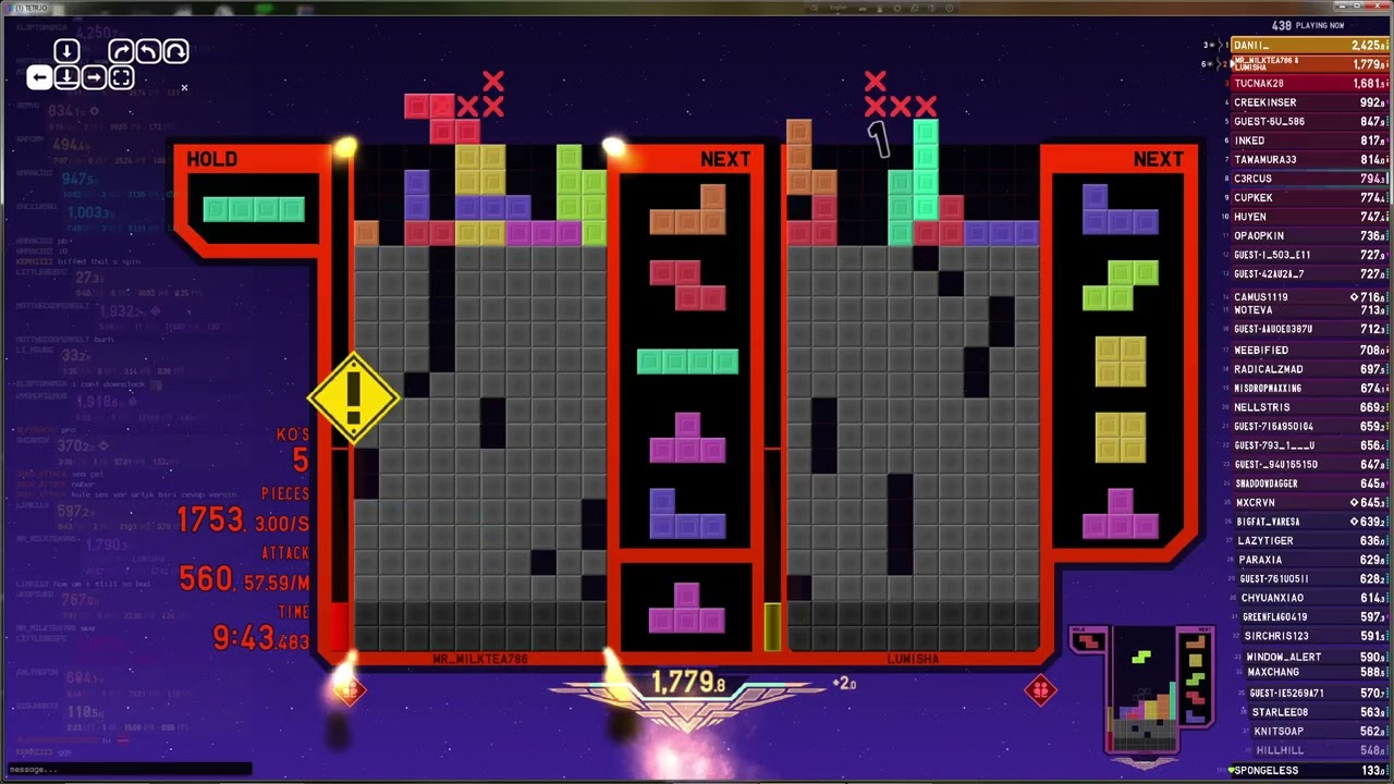 [TETR.IO] This duo play really went crazy wtf