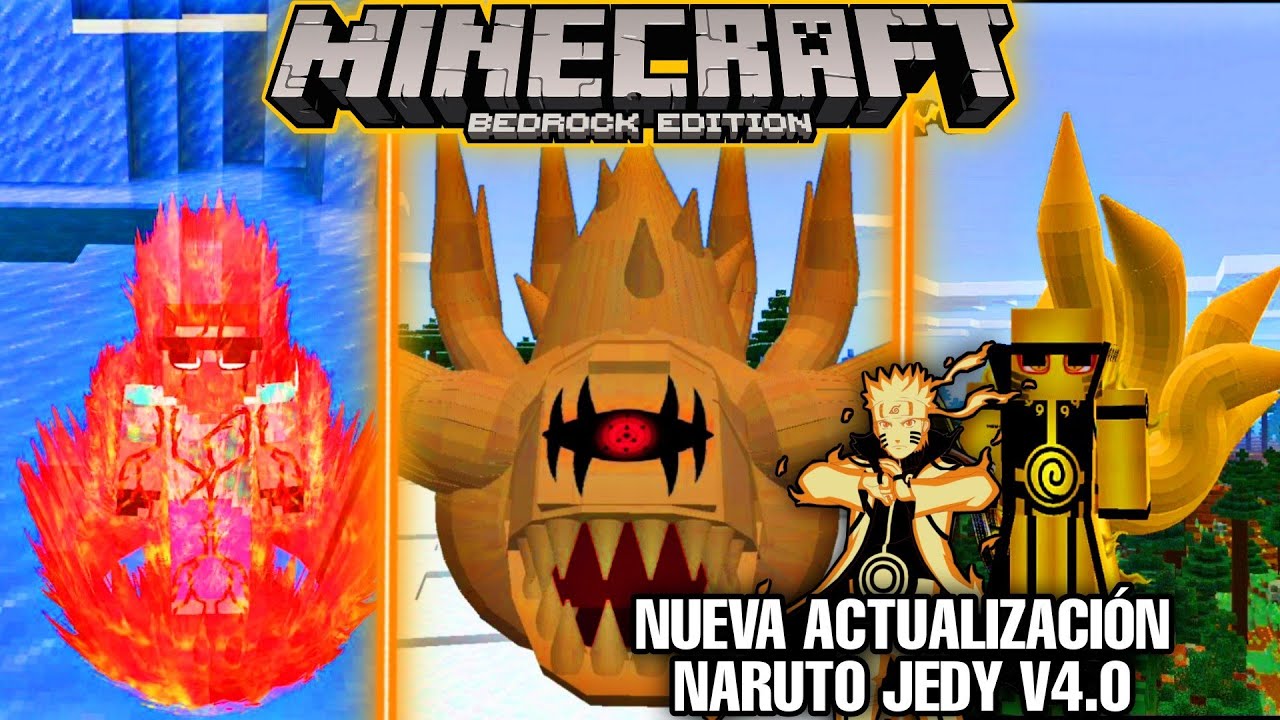 SUPER ACTUALIZACIÓN DE NARUTO JEDY V4.0 PARA MINECRAFT BEDROCK - PE | NARUTO ADDON - MOD