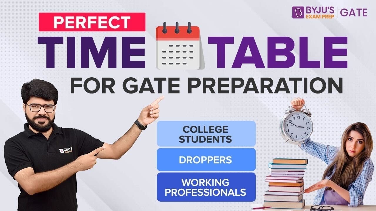 Perfect Time Table🗓️for GATE Preparation: College Students, Droppers, Working Professionals