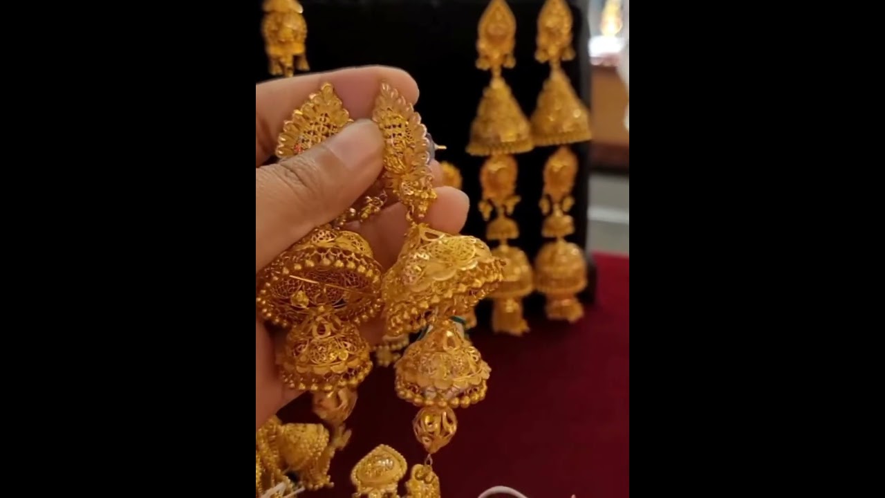 Beautiful jhumka designs 😍❤️😍❤️😍❤️#shorts#viralshorts #youtubeshorts #manjugoldsmith