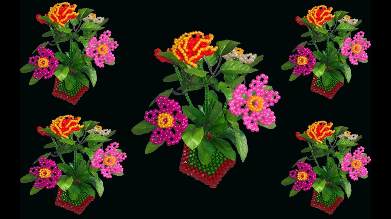 পুতির ফুল/How to make beaded flower Daisy with beads