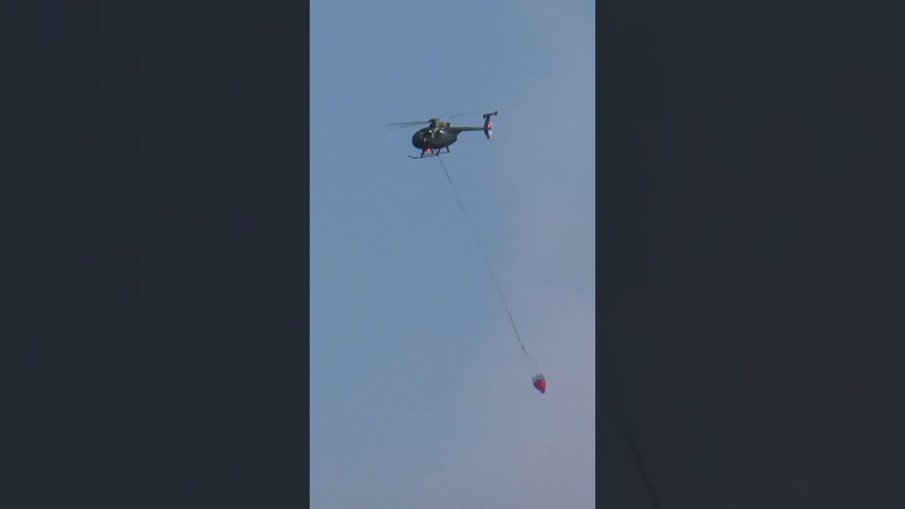 MD500, G-BIOA, Helicopter Fighting A Moorland Fire At Dovestones | #shorts