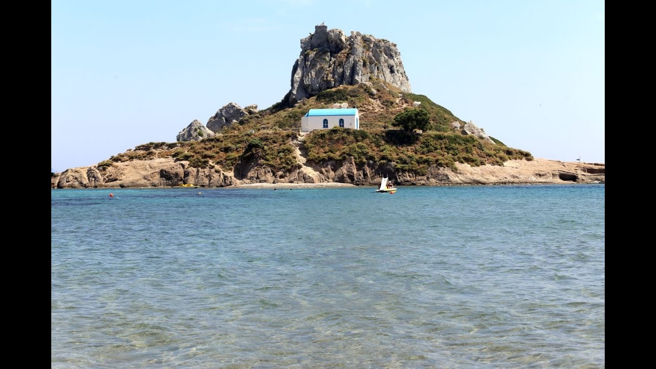 Grecja 2019 - Wyspa Kos, Plaża Agios Stefanos, wpław na wysepkę Kastri