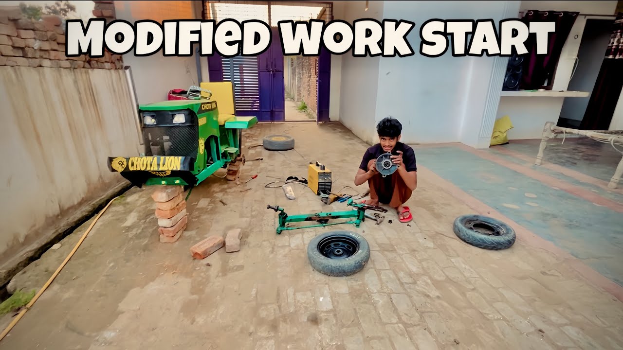 Modification 🚀work start in Mini tractor 🚜 John Deere 5050D￼