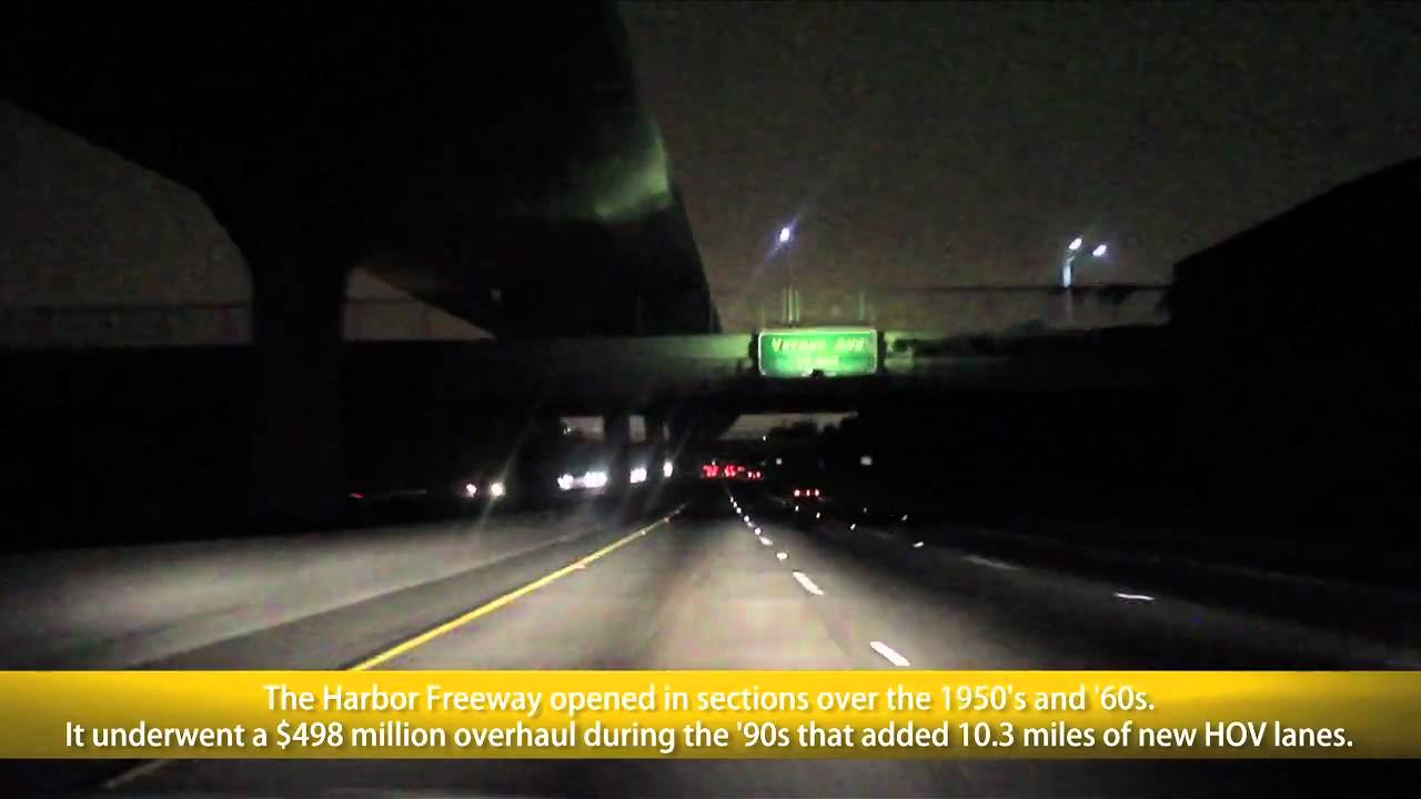 I-110 & CA 110 Night Los Angeles, CA (Exits 14 to 26)
