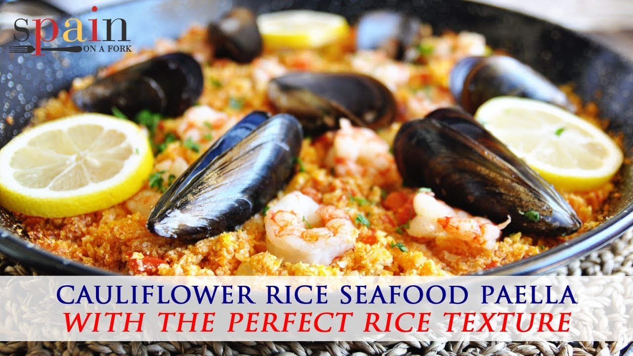 Cauliflower Rice Seafood Paella Recipe - Low Carb & Grain Free