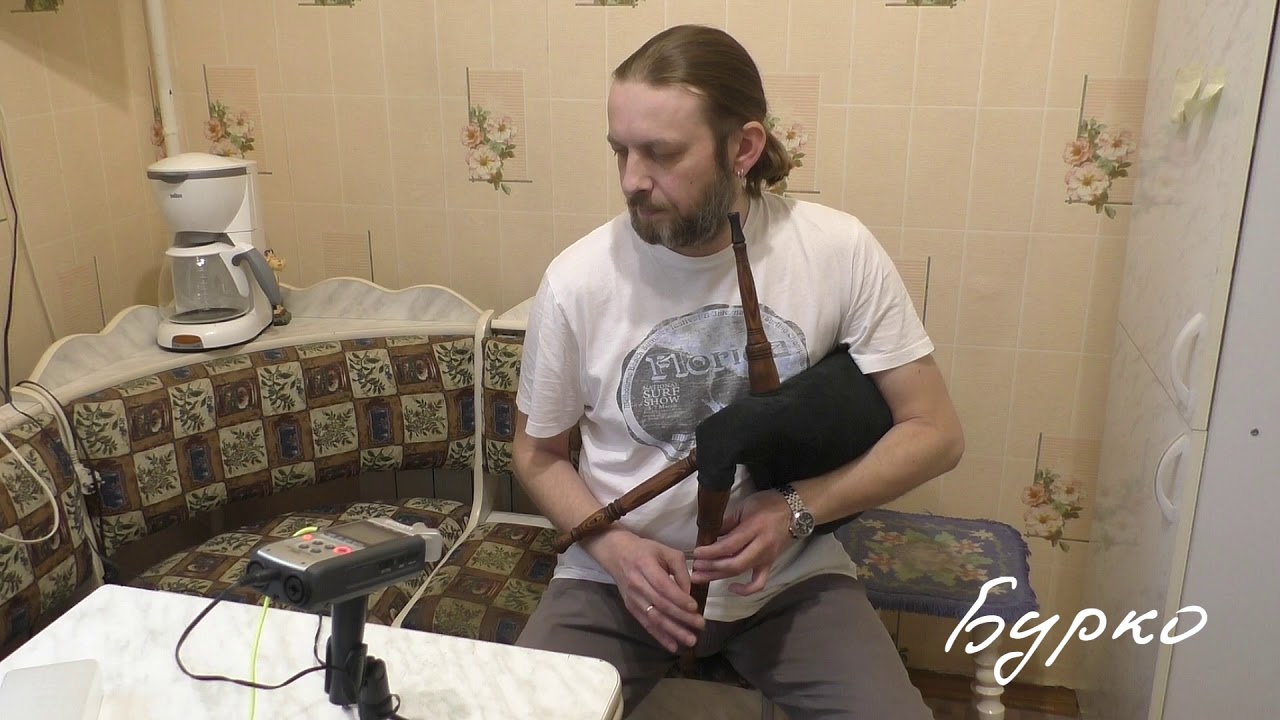 Sackpipa (Swedish bagpipe) A\E.  Ashwood, carbon reeds, natural leather.