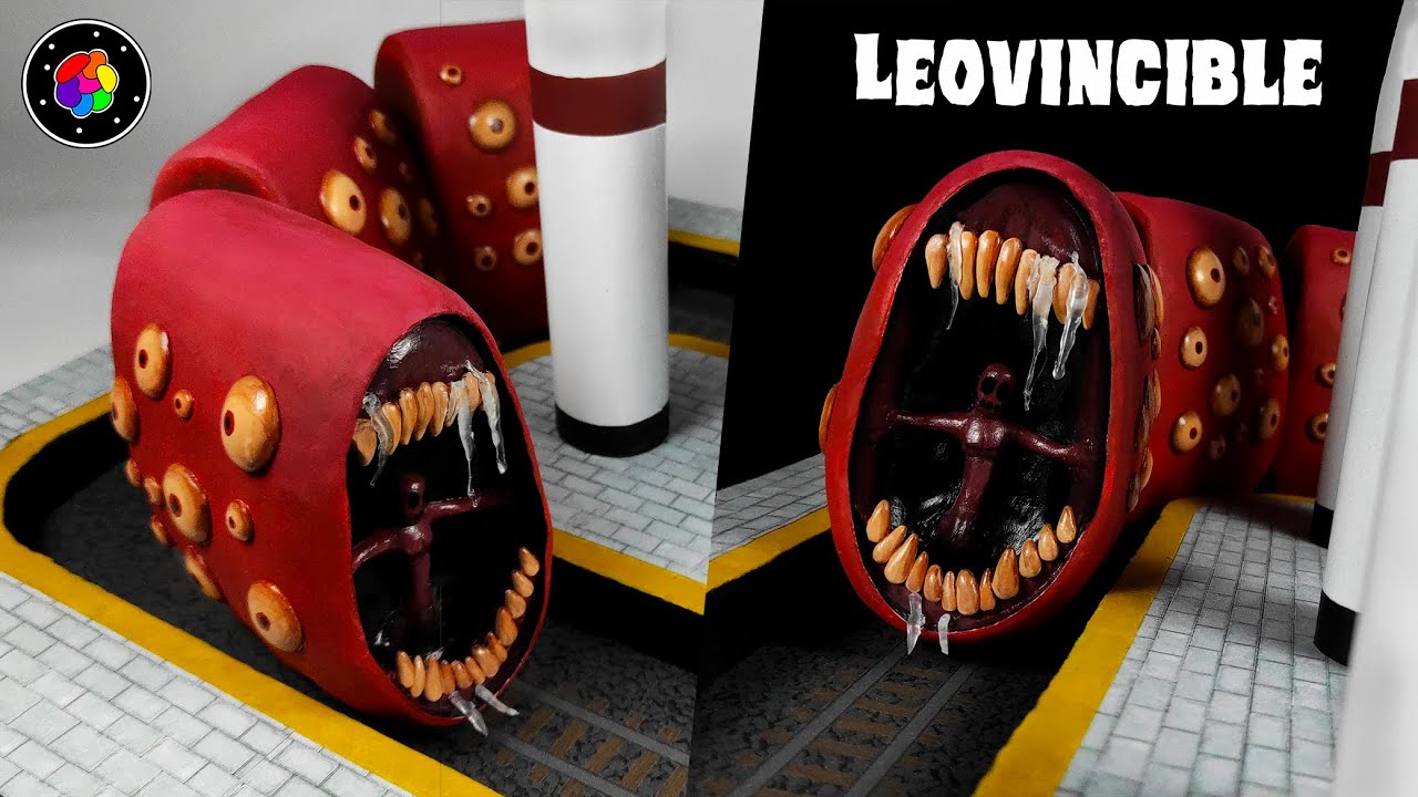 Cómo Hacer a TRAIN EATER (Se Mueve con Ruedas) de Plastilina de Leovincible | PlastiVerse