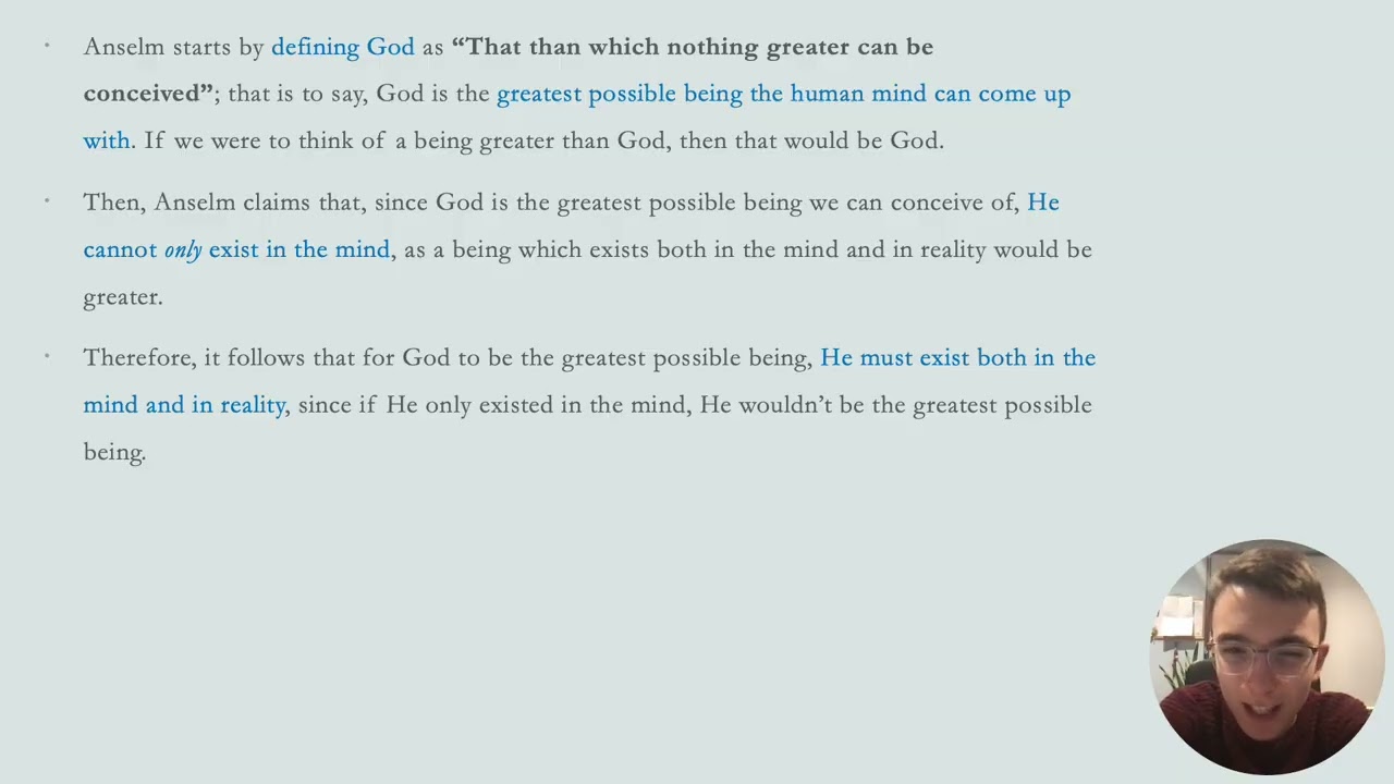 1D - Origins of the Ontological Argument