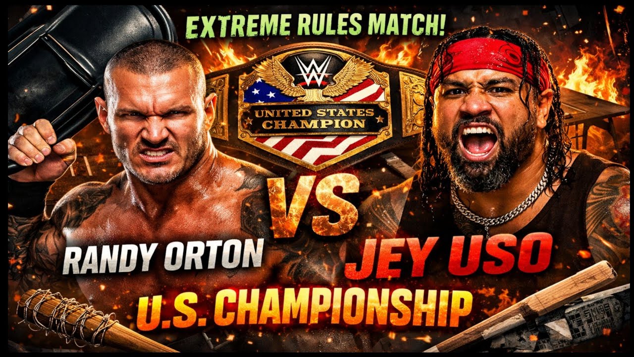 Randy Orton Vs Jey Uso Extreme Rules WWE United States Championship 🏆 WWE 2k25 