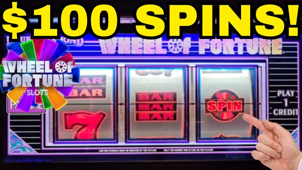 $100 SPINS ON WHEEL OF FORTUNE SLOT MACHINE!