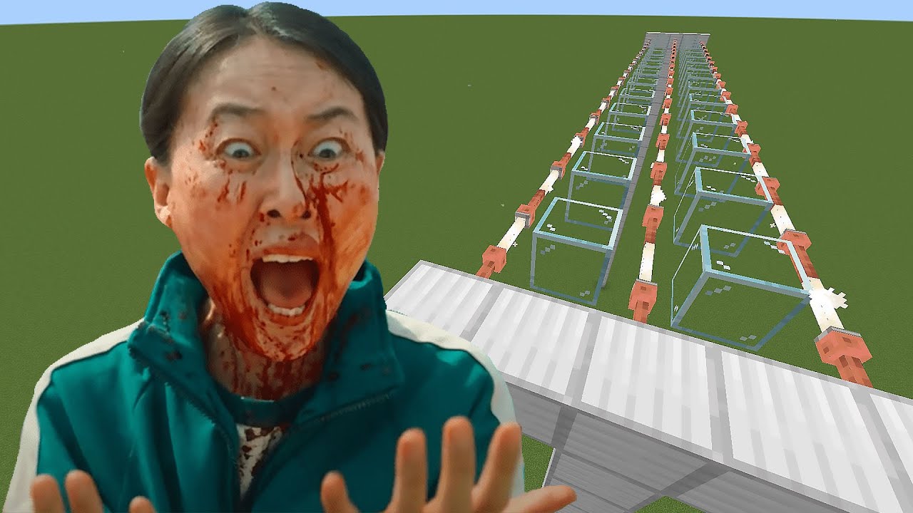 ИГРА SQUID Minecraft — Как сделать стеклянный мост (5-я игра)