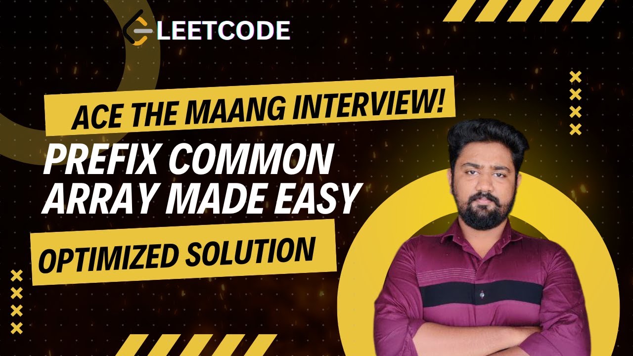 Master the Prefix Common Array Problem: MAANG-Level Coding Question Explained