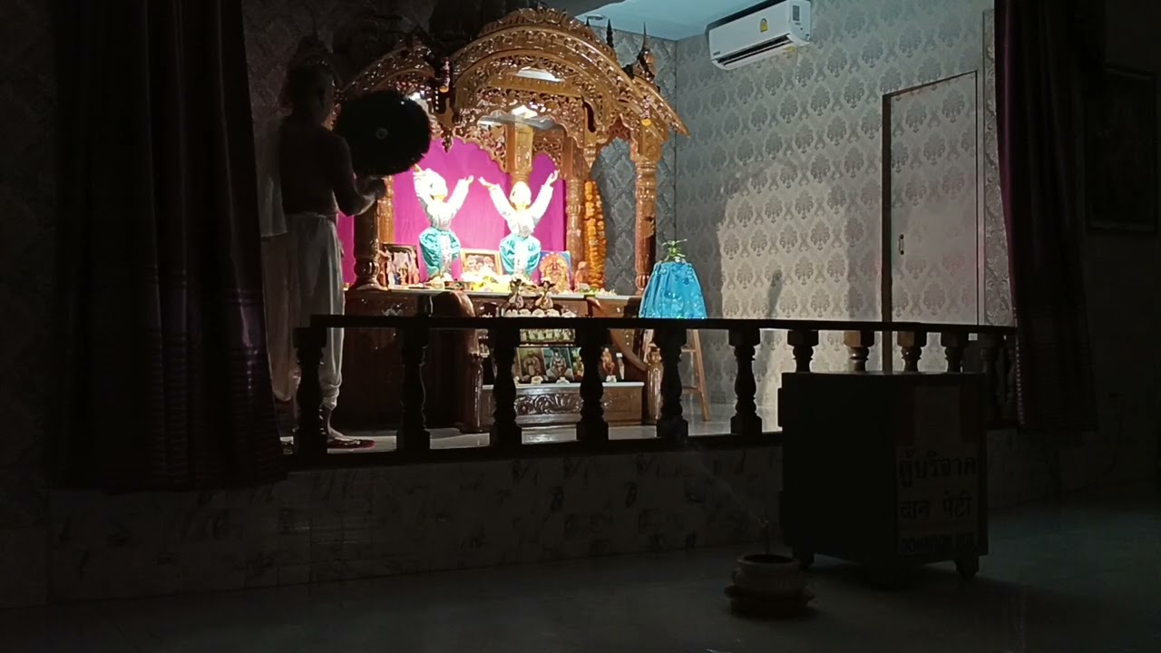ISKCON temple Phuket Thailand Mangala Aarti morning brammurut#fypシ゚viral 