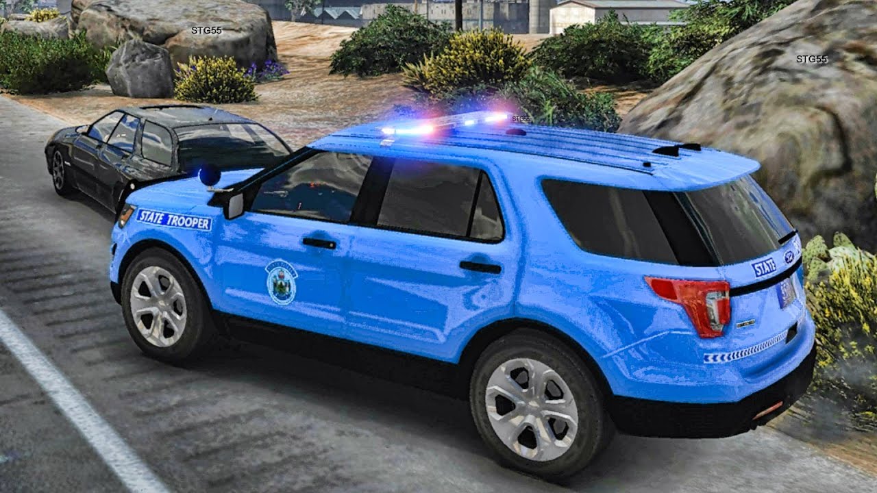 Playing GTA 5 As A POLICE OFFICER Highway Patrol| Maine State| GTA 5 Lspdfr Mod| 4K
