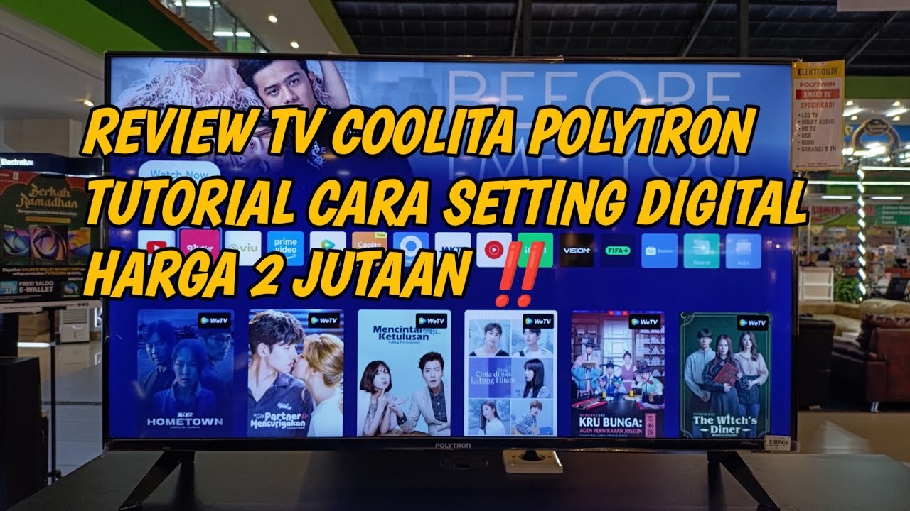 Review smart tv coolita polytron dan cara setting tv digital