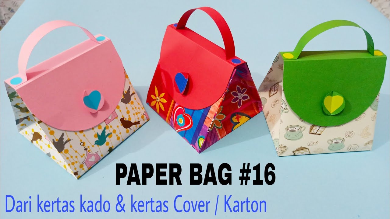 PAPER BAG #16 - Paper bag cantik dari kertas kado dan kertas karton atau kertas cover