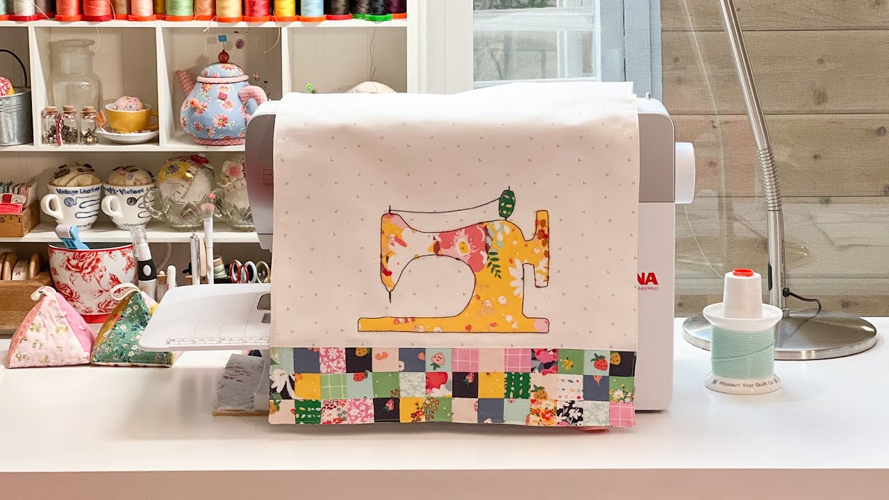 How to sew a Sewing Machine Cover | Raw Edge Applique | Beginner Sewing