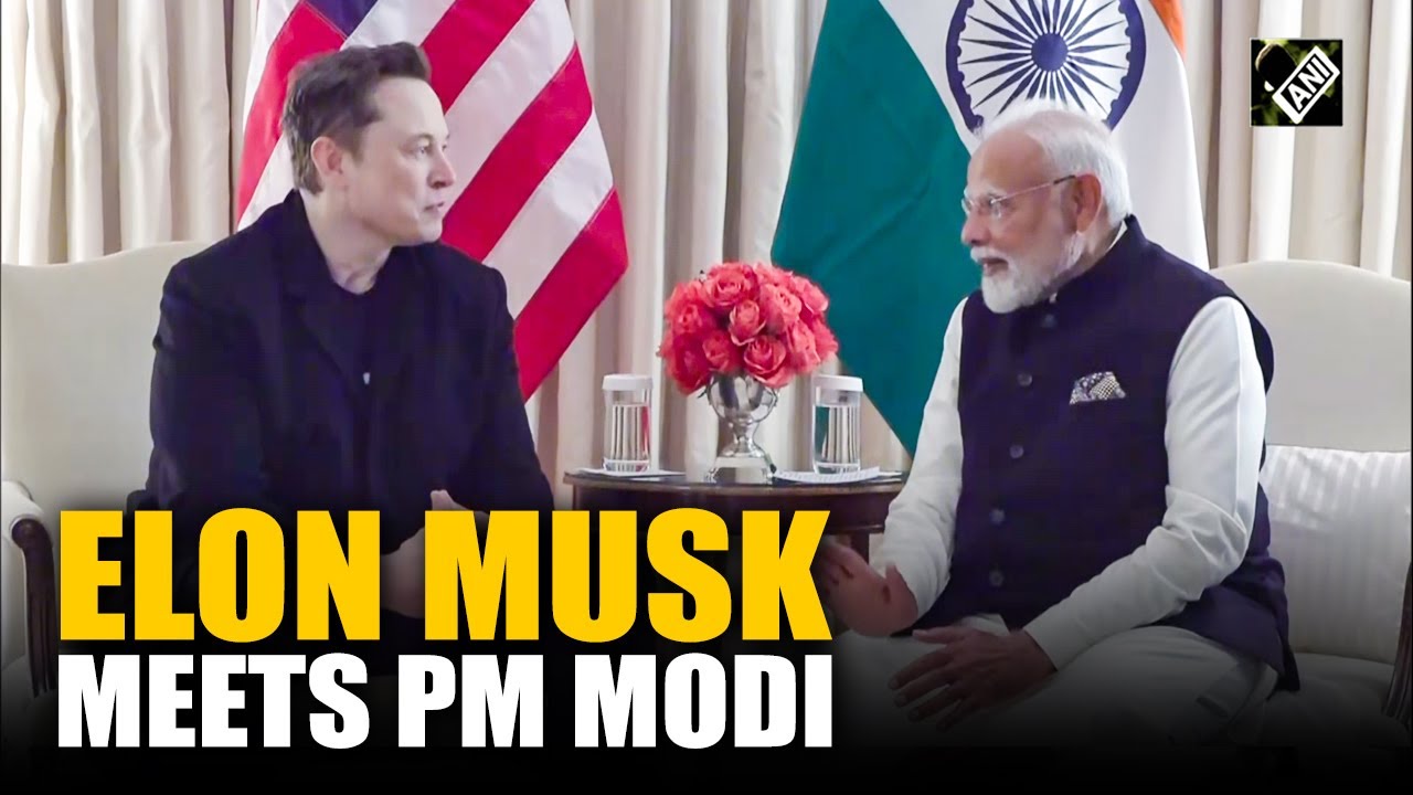 Tesla CEO Elon Musk meets PM Narendra Modi at Blair House in Washington DC