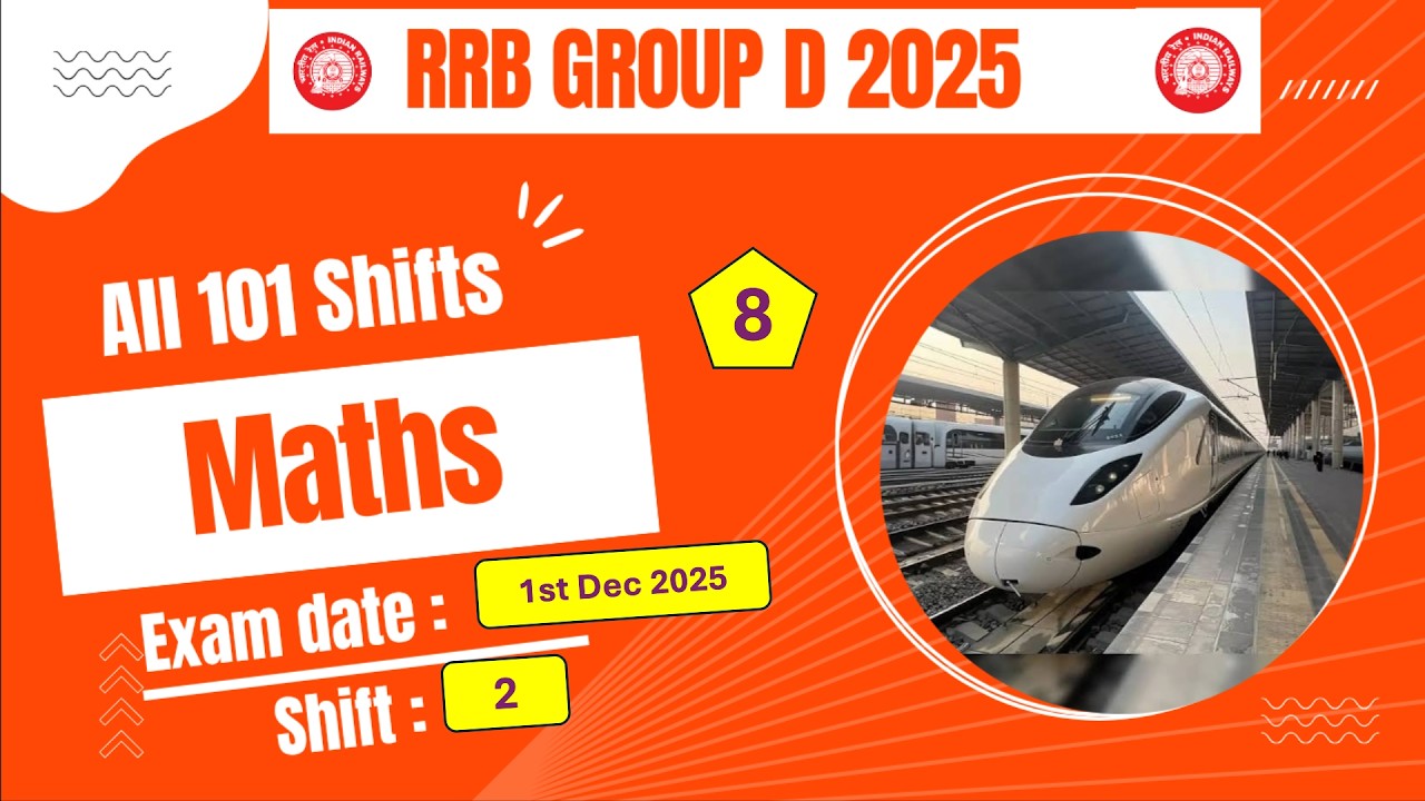 RRB GROUP D 2025 || MATHS SOLUTIONS WITH CONCEPT + SHORTCUTS || 1st Dec 2025 || Shift 2