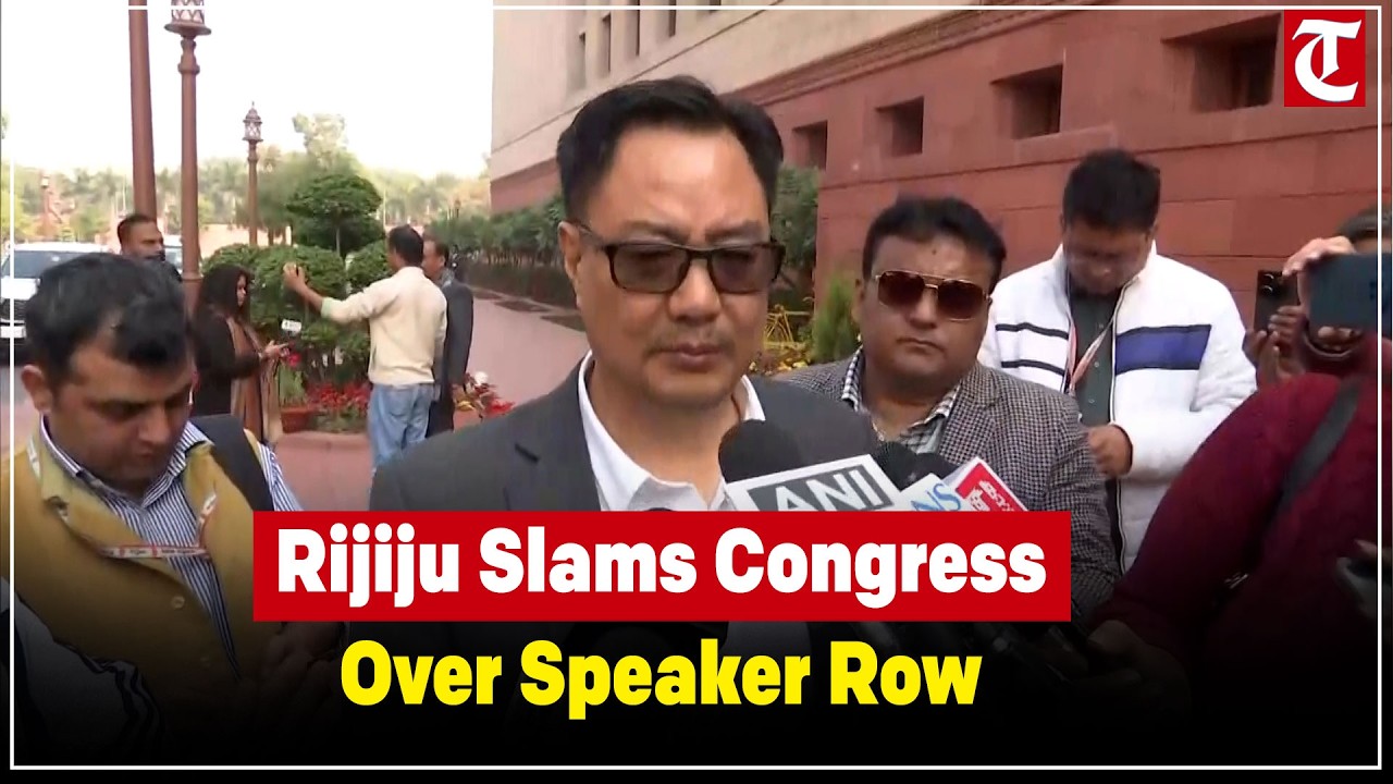 Rijiju alleges 25 Congress MPs entered Speaker’s chamber, abused him; Priyanka, Venugopal present