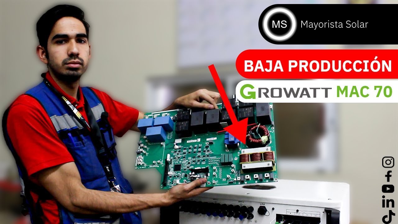 Reparando un Growatt Mac 70 por baja producción