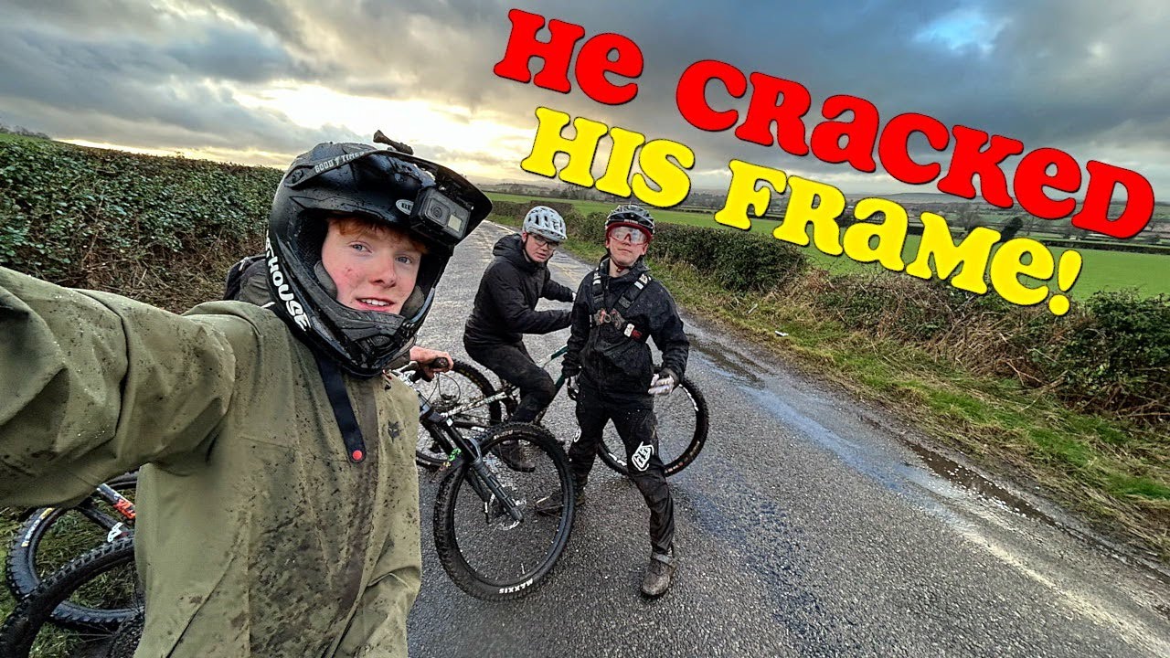 HE CRACKED HIS FRAME AT THE WREKIN!