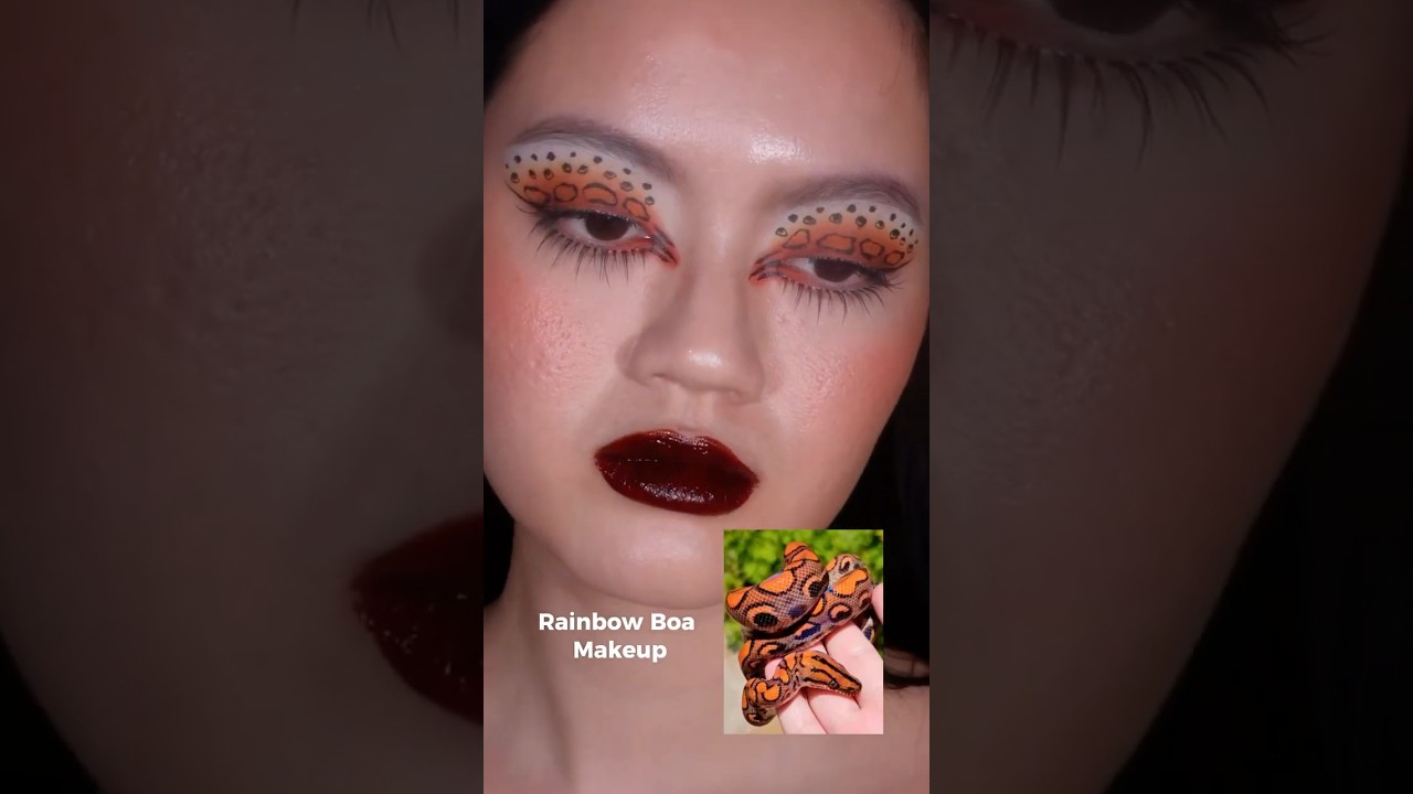 Eyeshadow Blending Visual ASMR | Rainbow Boa Snake Makeup #eyeshadow #makeuptutorial