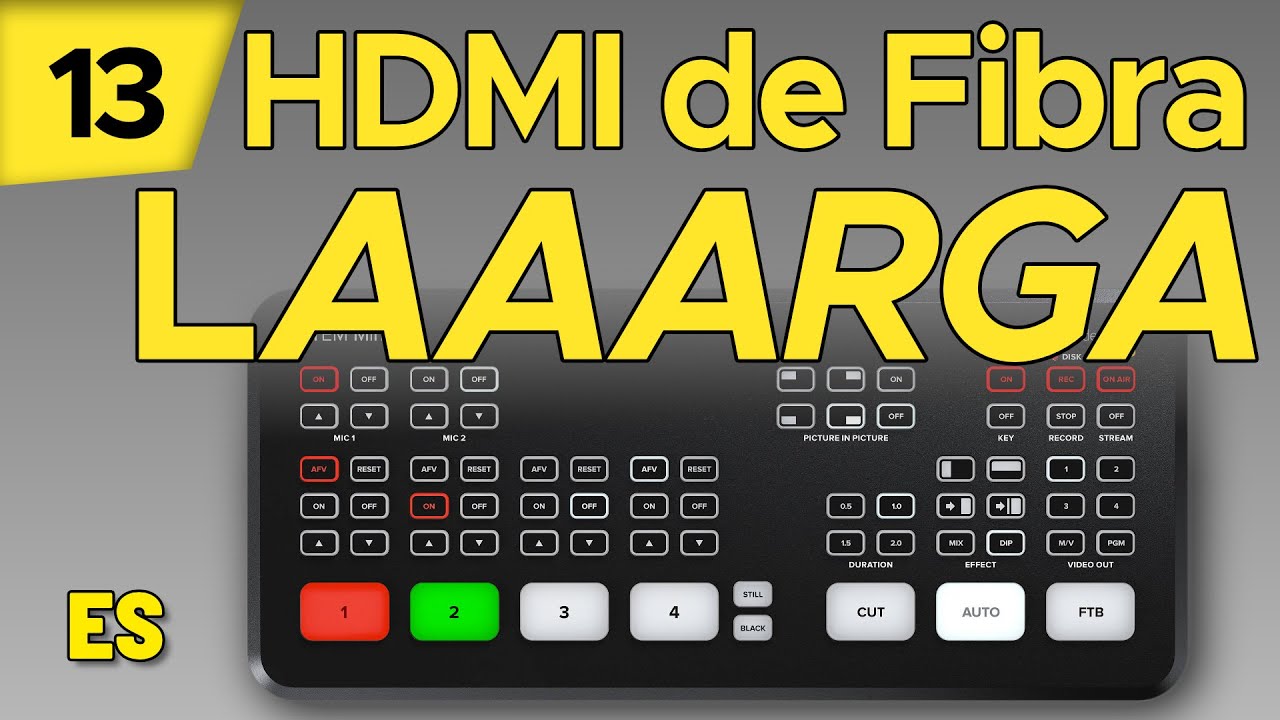 HDMI (MUY!!) Largo sobre Fibra Óptica Barata, con Control de Cámara para BMPCC - ATEM Mini Tip 13