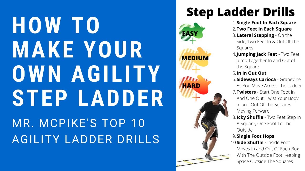 DIY Agility Step Ladder: Top 10 Agility Ladder Drills