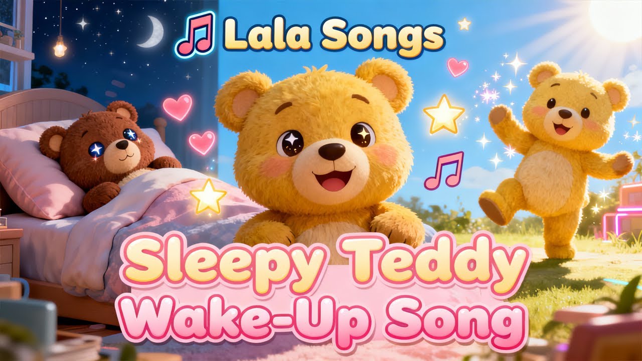 🧸 Sleepy Teddy Wake-Up Song 🧸 | Calm to Fun Kids Song for Babies & Toddlers
