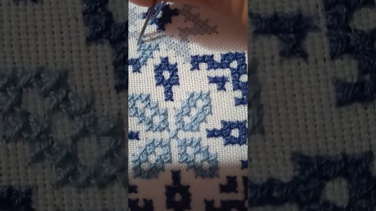 вишивака хрестиком по заготовці