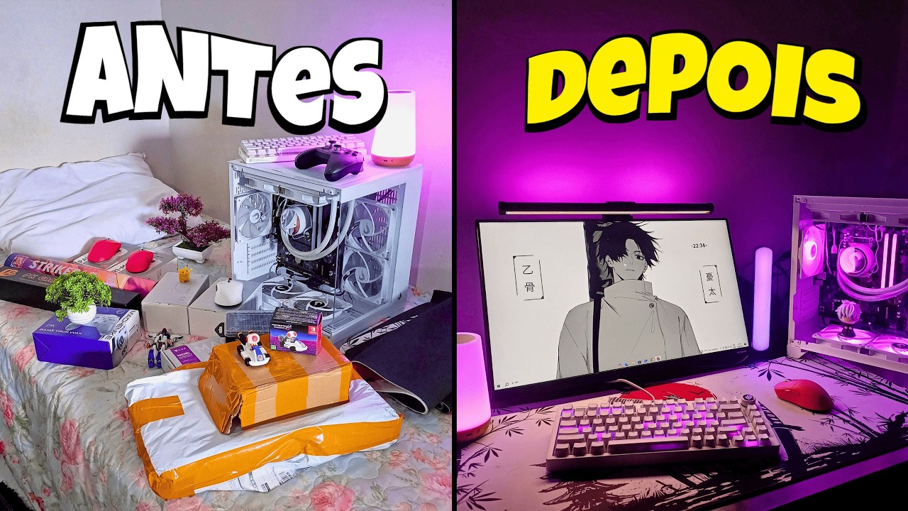 REFORMEI meu Setup Gamer e Ficou Incrível! Setup dos sonhos ❤️