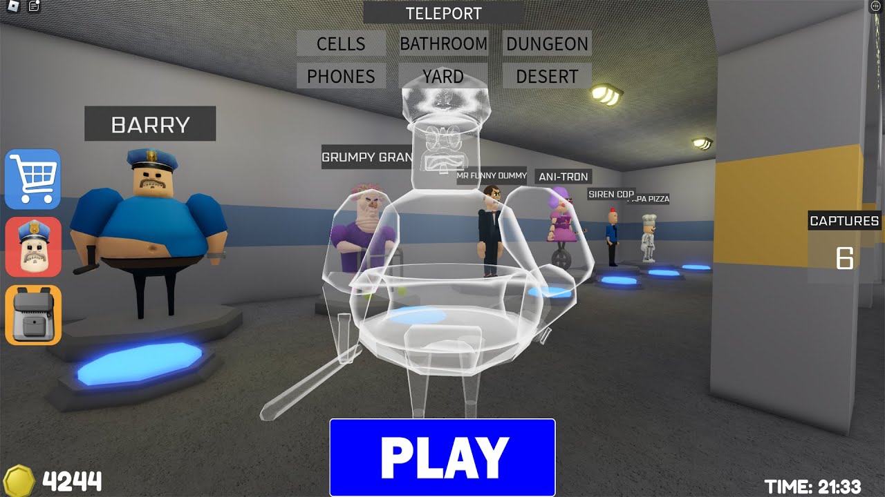 I Become a GHOST in BARRY'S PRISON RUN! - All Morphs Unlocked: Siren Cop, Anti Tron, Grumpy, Pizza