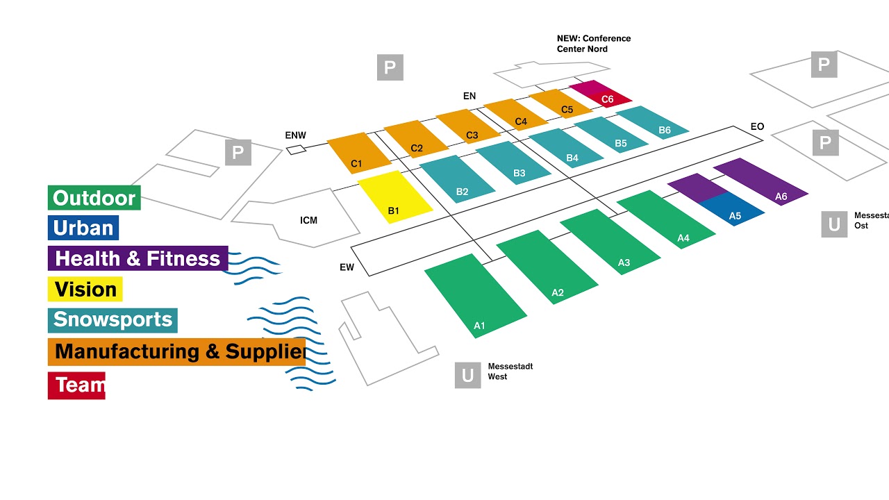 ISPO Munich Hall plan 2019: The whole world of the sports business