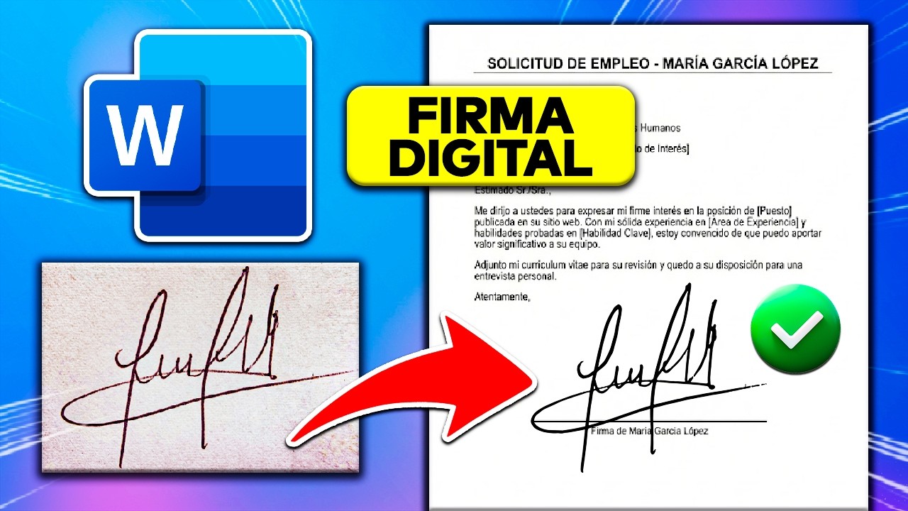 COMO HACER UNA FIRMA DIGITAL EN WORD  ✅ Bien Explicado