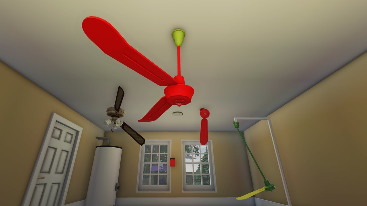 Funny Ceiling Fan Wobbly Running in My Suburban LOL House | Roblox