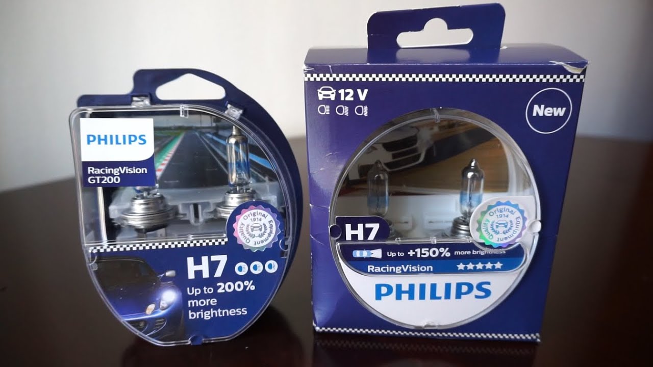 Philips RacingVision GT200% vs RacingVision+150%