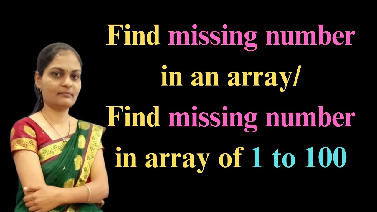 Find missing number from an array| online free java placement course