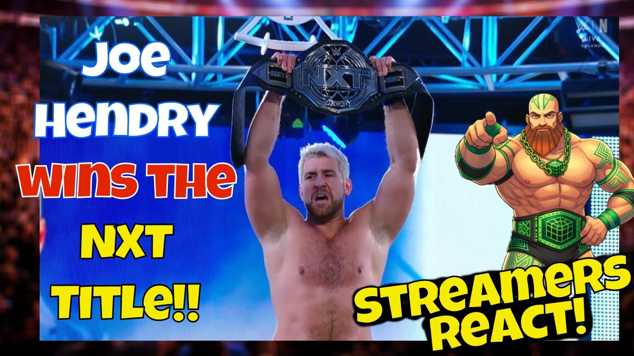 Реакция стримеров! Джо Хендри завоевал титул чемпиона NXT!! #wwe #nxt #wrestling