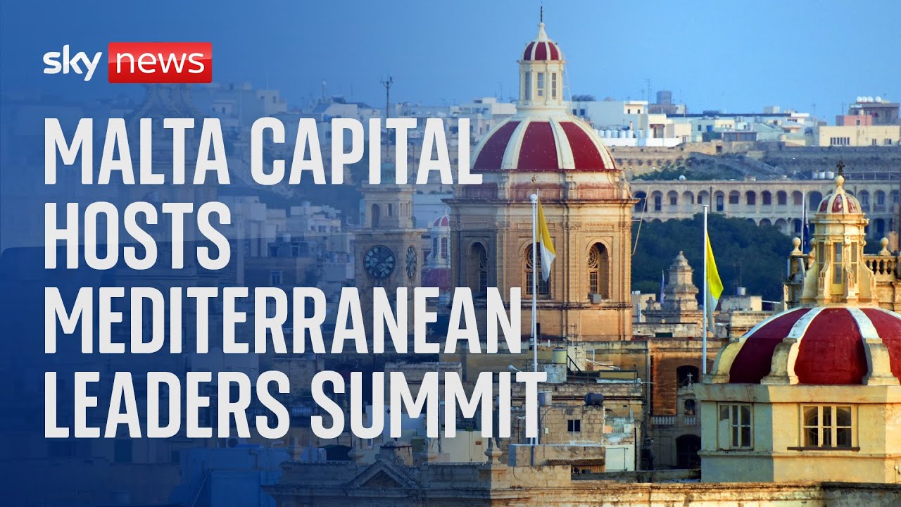 European leaders arrive for the EU-Med9 summit in Malta