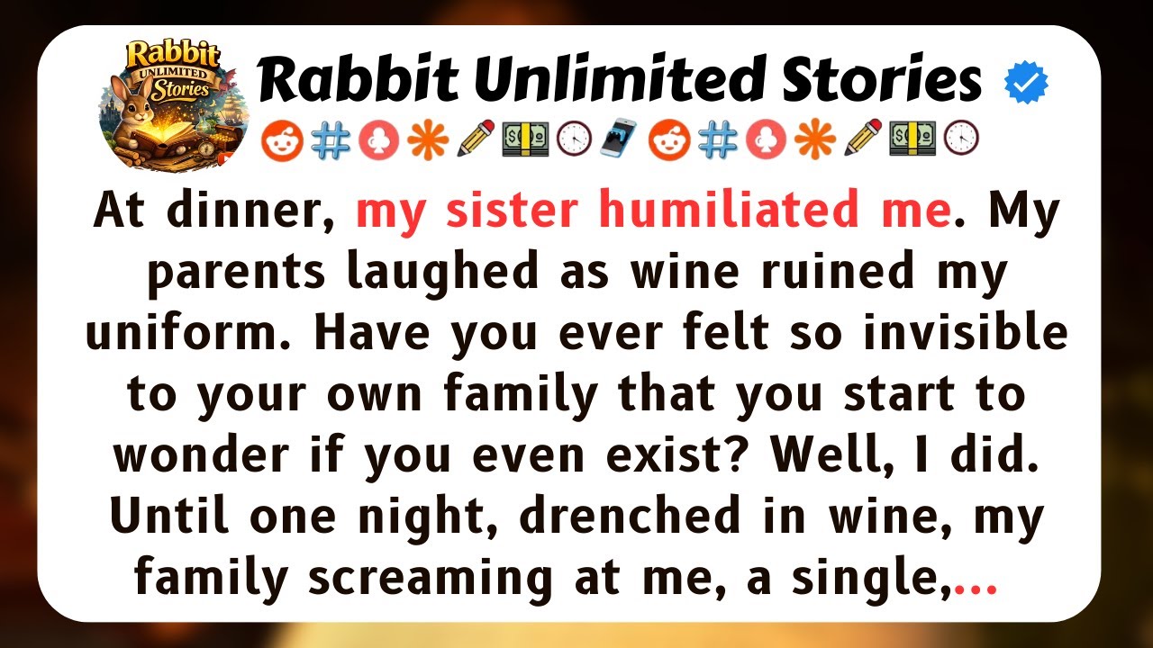 At dinner, my sister humiliated me. My parents laughed as wine...[Full Stories]