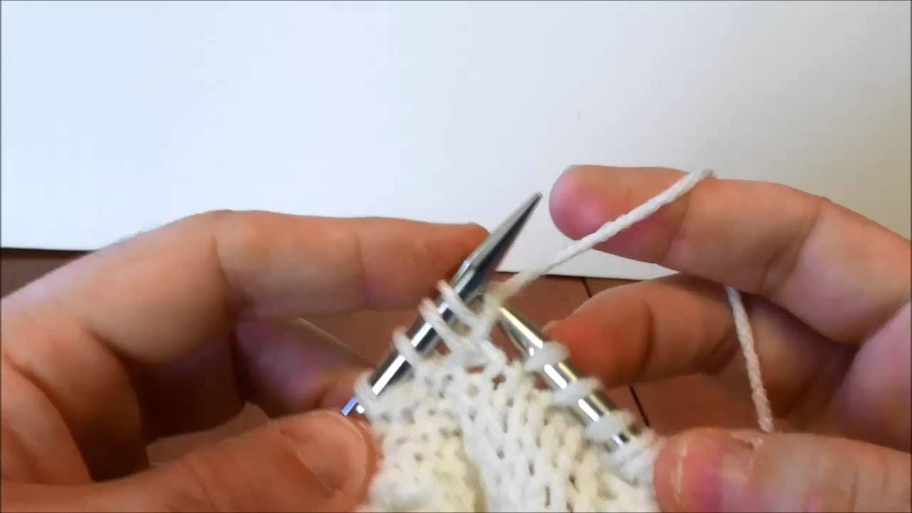 Knit in the Front and Back (KFB or K Front & back) - Left Handed - Continental