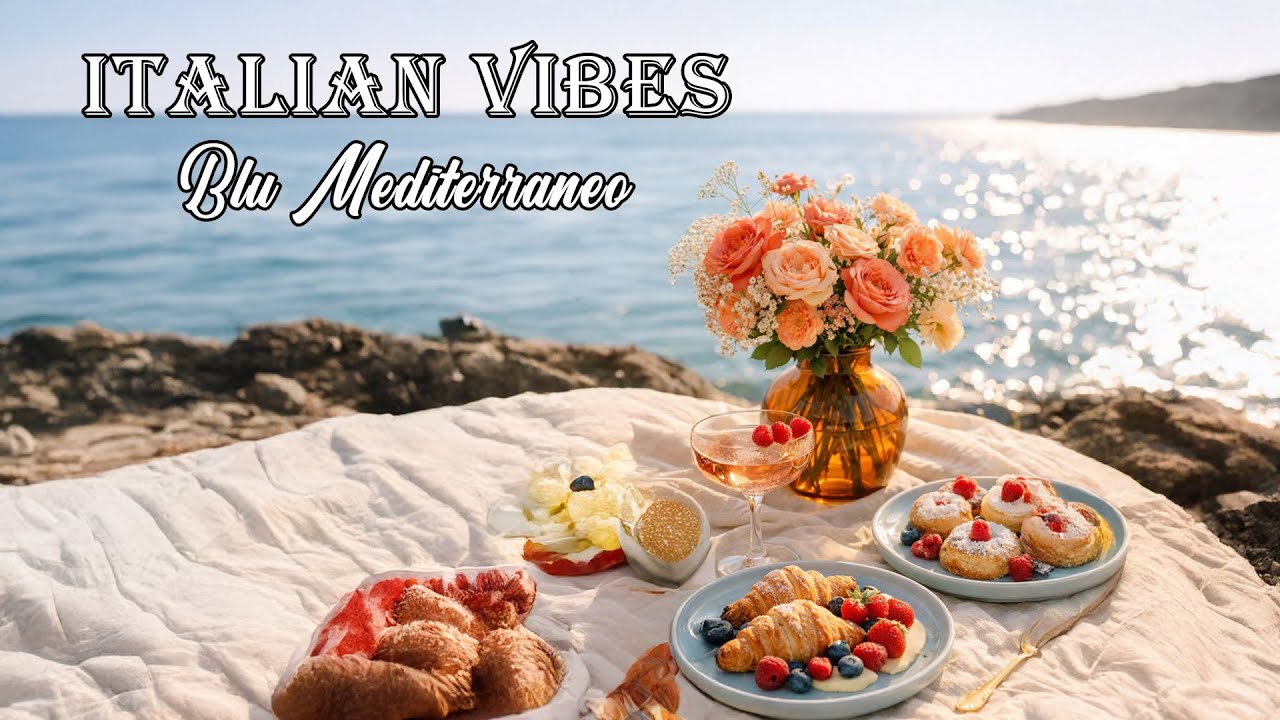 🎶 Italian Vibes & Mediterranean Music 🎶 1+ Hour Scenic Amalfi Coast & Lake Como Relaxation 4K
