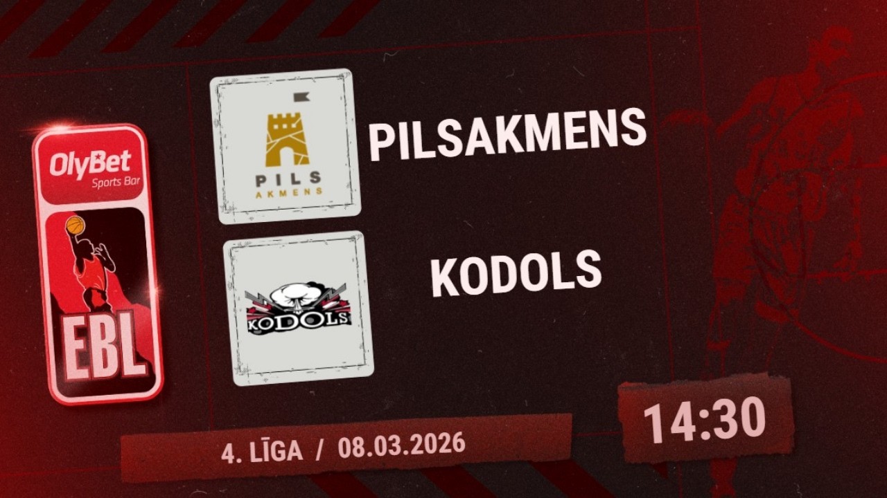 Olybet basketbola līga: Pilsakmens - Kodols (4.līga Play-In 2.spēle)