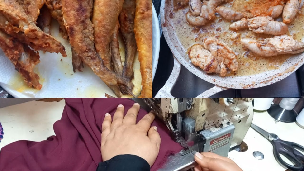 جلابة العيد خيطها بيدى 😍😍 مقيلة بيض الحوت ❤️فطور اخر ساعة 😍😍