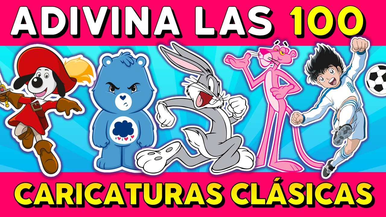 Adivina las 100 CARICATURAS CLÁSICAS 🧐 | Trivia/Reto Nostálgico